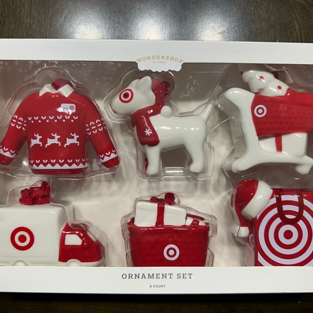 Wondershop 6pc Target Ceramic Ornament Set